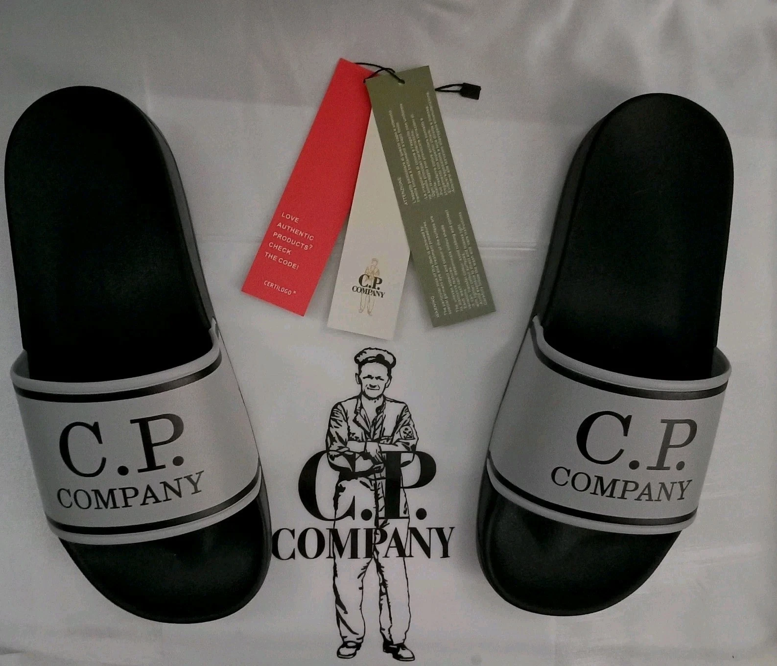 C.p company flipflop, sandles, Slidders (Grey)