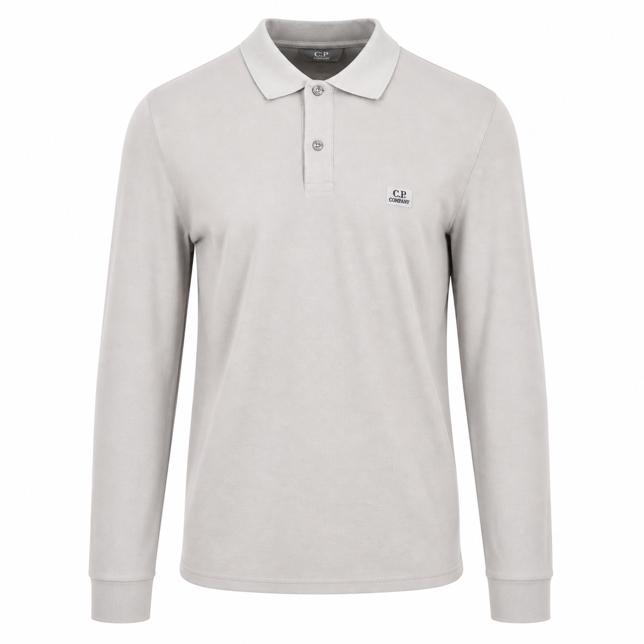 C.p company long sleeve polo shirt (Grey)