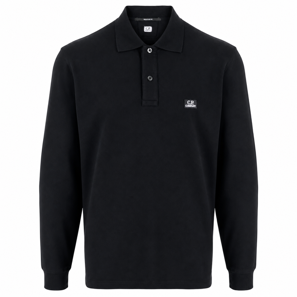 C.p company long sleeve polo shirt (Blue)