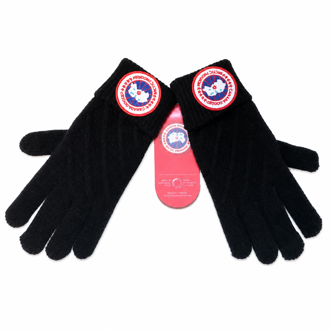Canada goose black wool gloves medium weight (One Size)