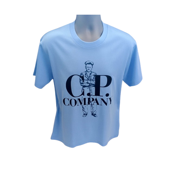 C.p company blue t shirt 300gsm 100% cotton
